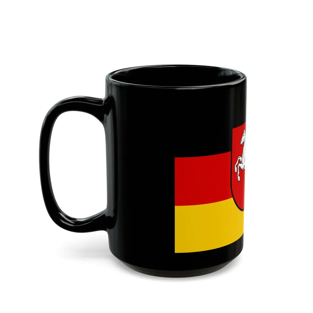 Flag of Lower Saxony Germany - Black Coffee Mug-Go Mug Yourself