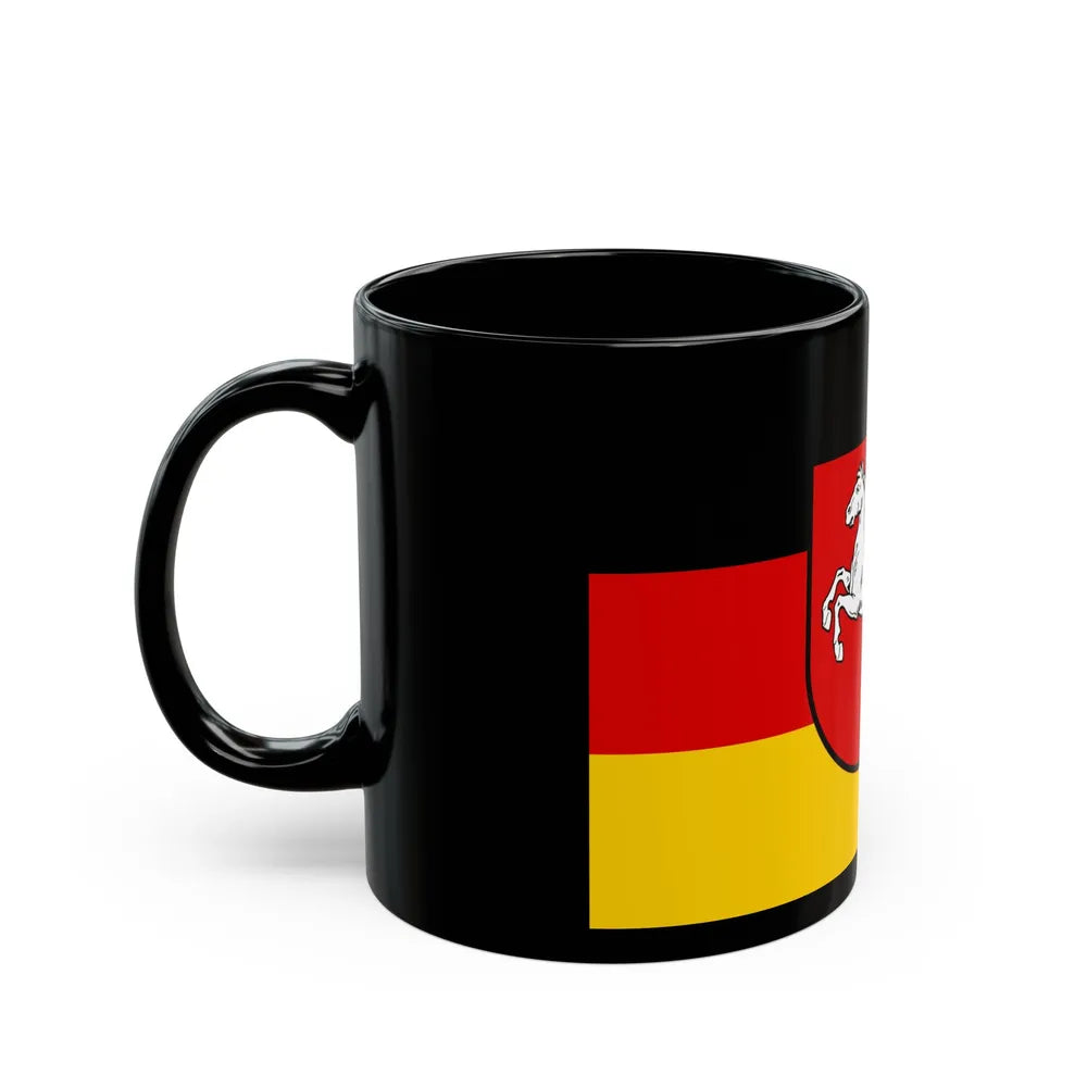 Flag of Lower Saxony Germany - Black Coffee Mug-Go Mug Yourself