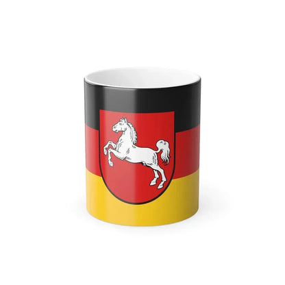 Flag of Lower Saxony Germany - Color Changing Coffee Mug 11oz - Go Mug Yourself