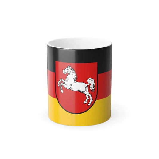 Flag of Lower Saxony Germany - Color Changing Coffee Mug 11oz - Go Mug Yourself