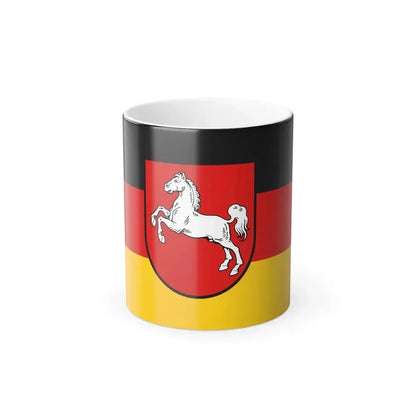 Flag of Lower Saxony Germany - Color Changing Coffee Mug 11oz - Go Mug Yourself