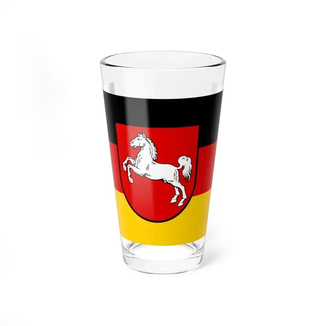 Flag of Lower Saxony Germany - Pint Glass 16oz 16oz - Go Mug Yourself