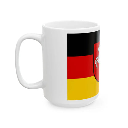 Flag of Lower Saxony Germany - White Coffee Mug-Go Mug Yourself