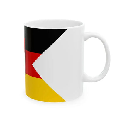 Flag of Lower Saxony state ensign (Germany) White Coffee Mug - Go Mug Yourself