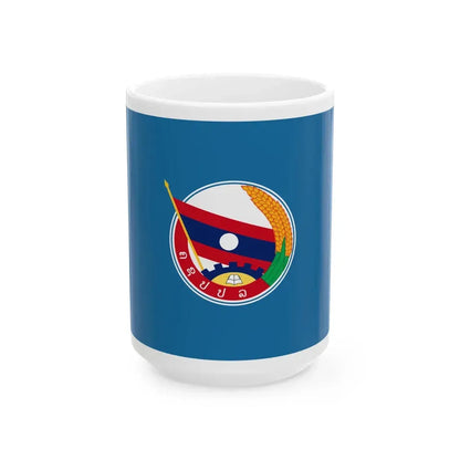 Flag of LPRYU (Laos) White Coffee Mug 15oz - Go Mug Yourself