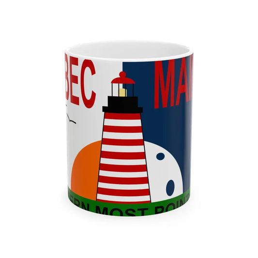 Flag of Lubec Maine (United States) White Coffee Mug 11oz - Go Mug Yourself