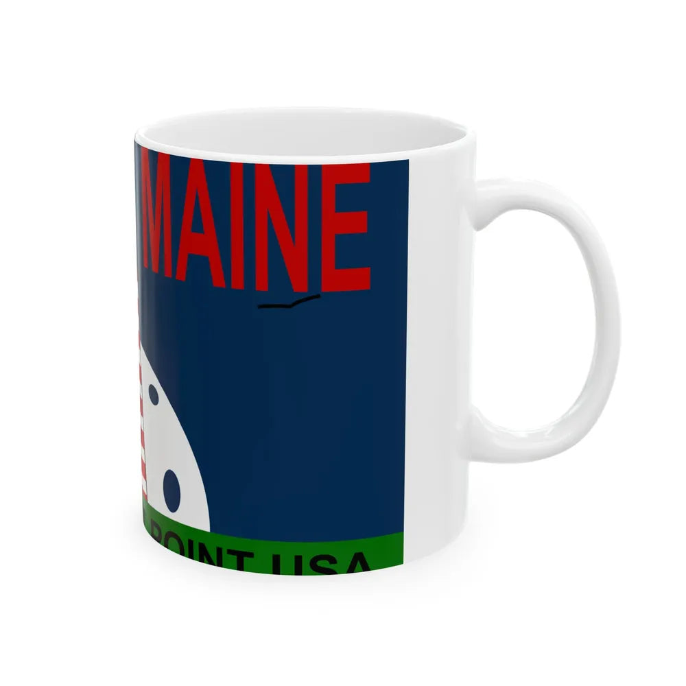 Flag of Lubec Maine (United States) White Coffee Mug - Go Mug Yourself