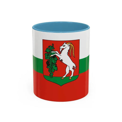 Flag of Lublin Poland - Accent Coffee Mug 11oz Light Blue - Go Mug Yourself