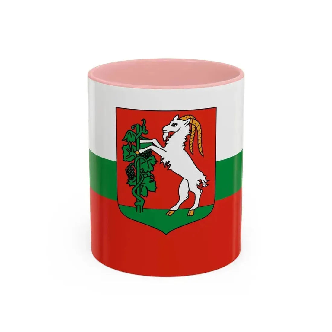 Flag of Lublin Poland - Accent Coffee Mug 11oz Pink - Go Mug Yourself
