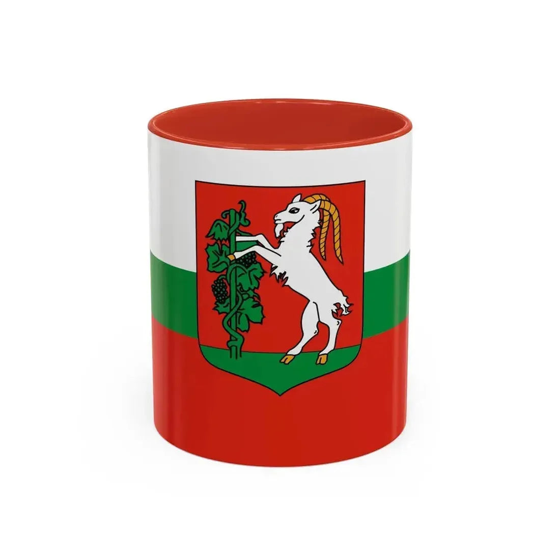 Flag of Lublin Poland - Accent Coffee Mug 11oz Red - Go Mug Yourself