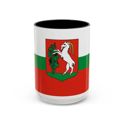 Flag of Lublin Poland - Accent Coffee Mug 15oz Black - Go Mug Yourself