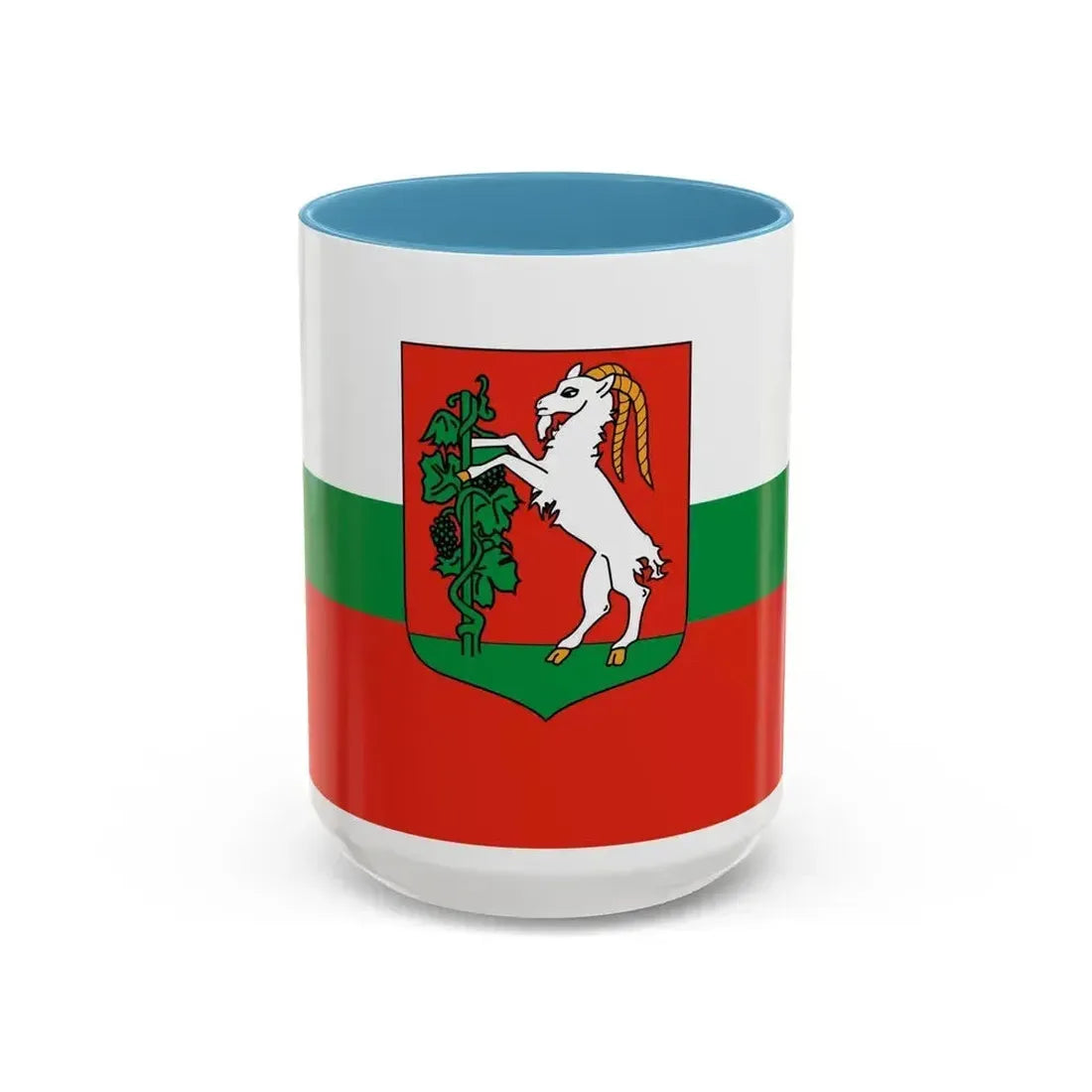 Flag of Lublin Poland - Accent Coffee Mug 15oz Light Blue - Go Mug Yourself