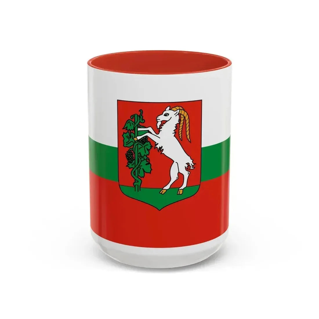 Flag of Lublin Poland - Accent Coffee Mug 15oz Red - Go Mug Yourself