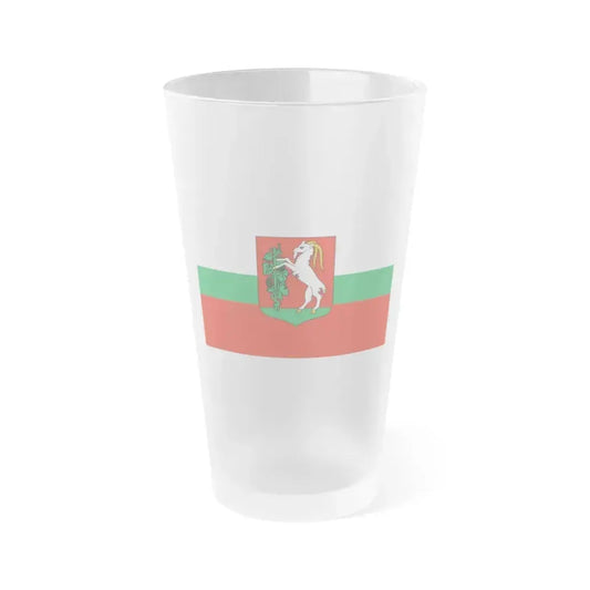 Flag of Lublin Poland - Frosted Pint Glass 16oz 16oz Frosted - Go Mug Yourself