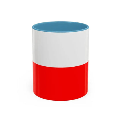 Flag of Lucca Italy - Accent Coffee Mug 11oz Light Blue - Go Mug Yourself