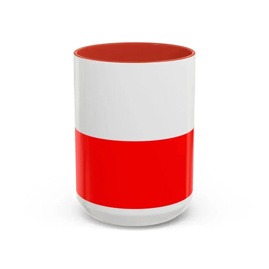 Flag of Lucca Italy - Accent Coffee Mug 15oz Red - Go Mug Yourself