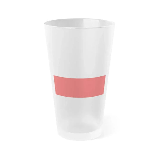Flag of Lucca Italy - Frosted Pint Glass 16oz 16oz Frosted - Go Mug Yourself