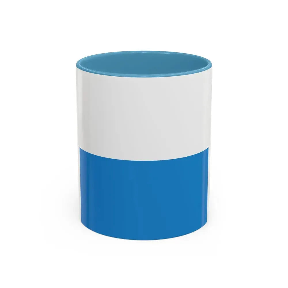 Flag of Lucerne Switzerland - Accent Coffee Mug 11oz Light Blue - Go Mug Yourself