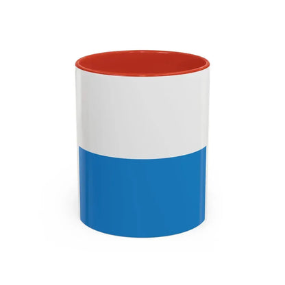 Flag of Lucerne Switzerland - Accent Coffee Mug 11oz Red - Go Mug Yourself