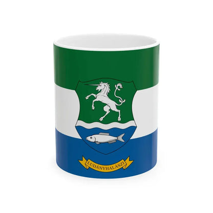 Flag of Ludanyhalaszi (Hungary) White Coffee Mug 11oz - Go Mug Yourself