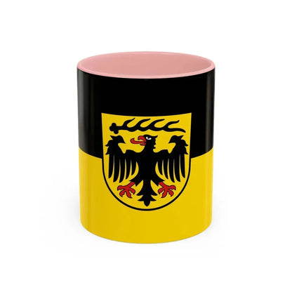 Flag of Ludwigsburg Germany - Accent Coffee Mug 11oz Pink - Go Mug Yourself