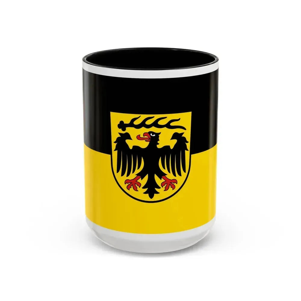 Flag of Ludwigsburg Germany - Accent Coffee Mug 15oz Black - Go Mug Yourself
