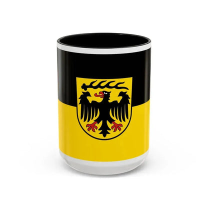 Flag of Ludwigsburg Germany - Accent Coffee Mug 15oz Black - Go Mug Yourself