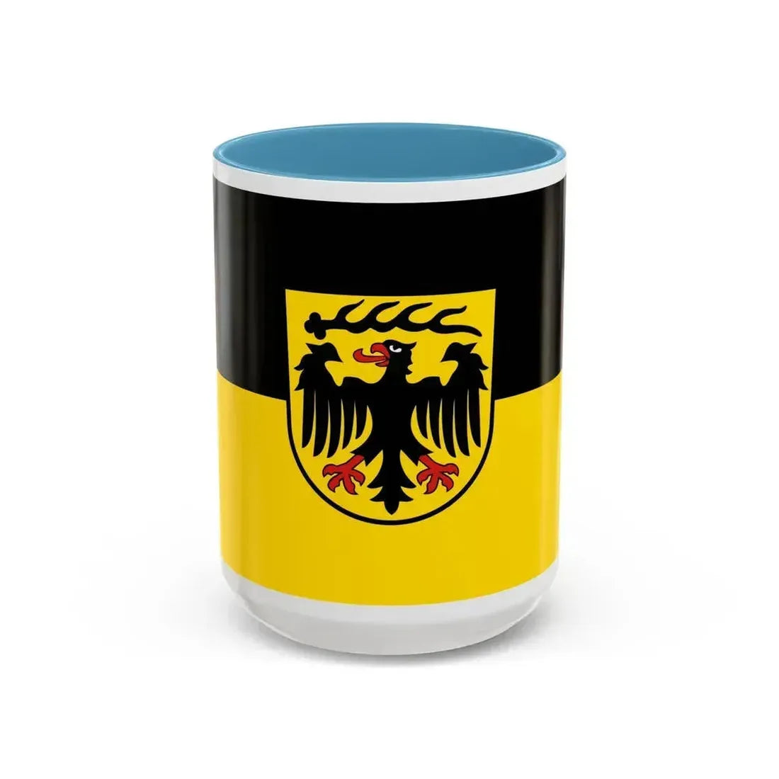 Flag of Ludwigsburg Germany - Accent Coffee Mug 15oz Light Blue - Go Mug Yourself