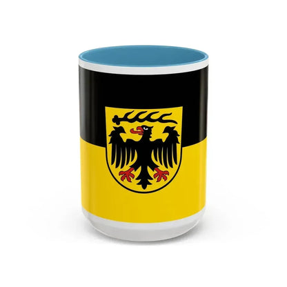 Flag of Ludwigsburg Germany - Accent Coffee Mug 15oz Light Blue - Go Mug Yourself