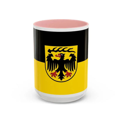 Flag of Ludwigsburg Germany - Accent Coffee Mug 15oz Pink - Go Mug Yourself