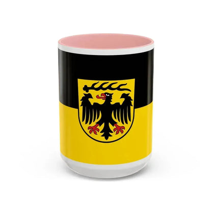 Flag of Ludwigsburg Germany - Accent Coffee Mug 15oz Pink - Go Mug Yourself