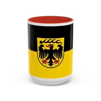 Flag of Ludwigsburg Germany - Accent Coffee Mug 15oz Red - Go Mug Yourself