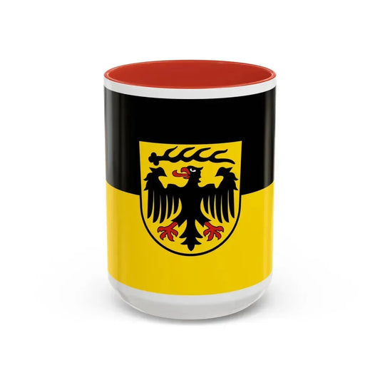 Flag of Ludwigsburg Germany - Accent Coffee Mug 15oz Red - Go Mug Yourself