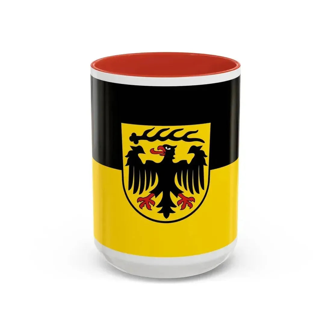 Flag of Ludwigsburg Germany - Accent Coffee Mug 15oz Red - Go Mug Yourself