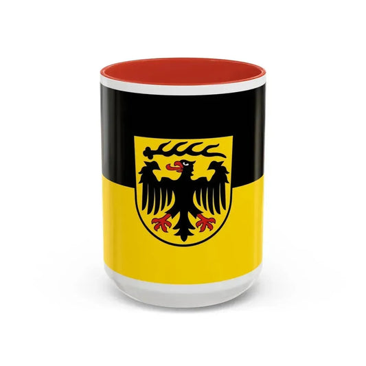Flag of Ludwigsburg Germany - Accent Coffee Mug 15oz Red - Go Mug Yourself