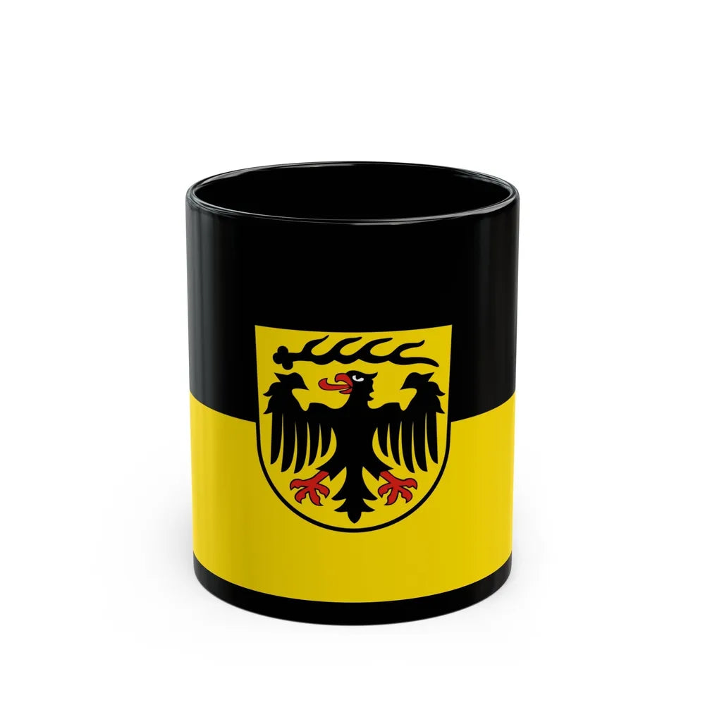 Flag of Ludwigsburg Germany - Black Coffee Mug-11oz-Go Mug Yourself