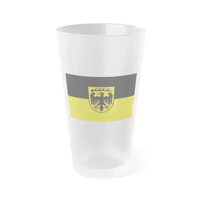 Flag of Ludwigsburg Germany - Frosted Pint Glass 16oz 16oz Frosted - Go Mug Yourself