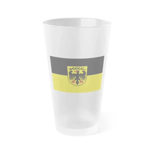 Flag of Ludwigsburg Germany - Frosted Pint Glass 16oz 16oz Frosted - Go Mug Yourself