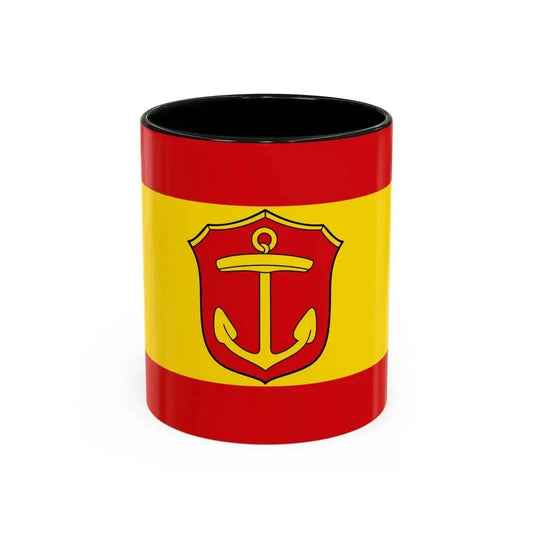 Flag of Ludwigshafen am Rhein Germany - Accent Coffee Mug 11oz Black - Go Mug Yourself