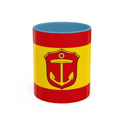 Flag of Ludwigshafen am Rhein Germany - Accent Coffee Mug 11oz Light Blue - Go Mug Yourself