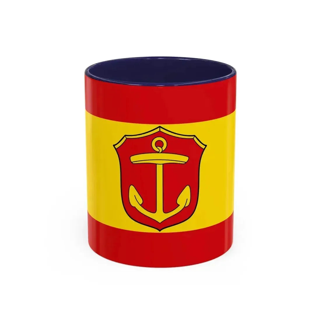 Flag of Ludwigshafen am Rhein Germany - Accent Coffee Mug 11oz Navy - Go Mug Yourself