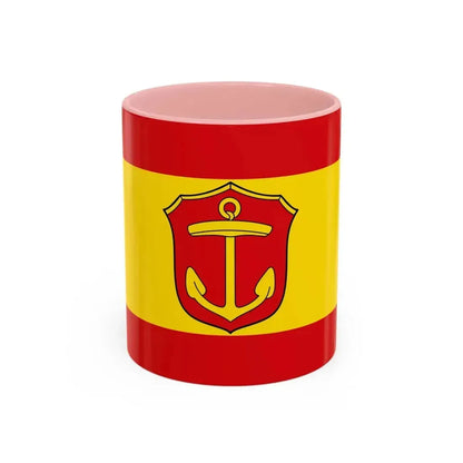 Flag of Ludwigshafen am Rhein Germany - Accent Coffee Mug 11oz Pink - Go Mug Yourself
