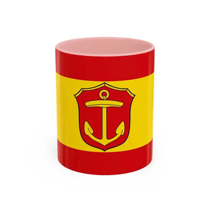Flag of Ludwigshafen am Rhein Germany - Accent Coffee Mug 11oz Pink - Go Mug Yourself