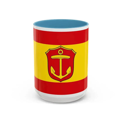 Flag of Ludwigshafen am Rhein Germany - Accent Coffee Mug 15oz Light Blue - Go Mug Yourself