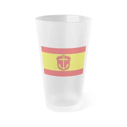 Flag of Ludwigshafen am Rhein Germany - Frosted Pint Glass 16oz 16oz Frosted - Go Mug Yourself