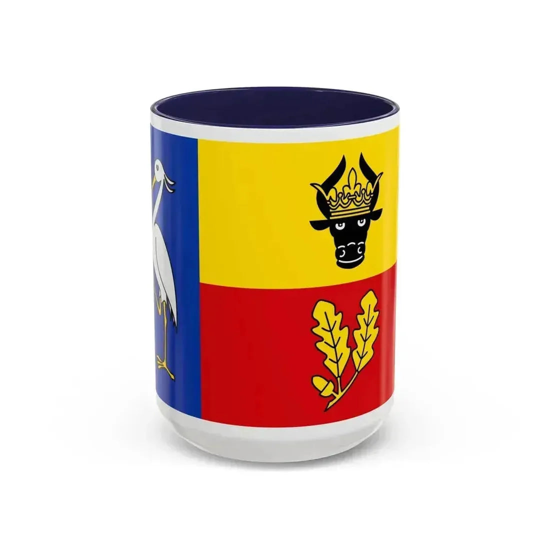 Flag of Ludwigslust Parchim Germany - Accent Coffee Mug 15oz Navy - Go Mug Yourself