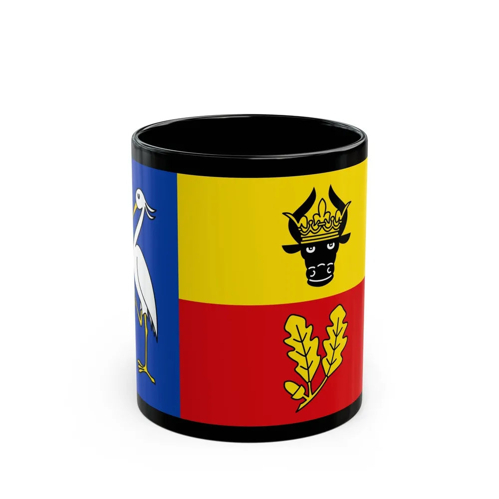 Flag of Ludwigslust Parchim Germany - Black Coffee Mug-11oz-Go Mug Yourself