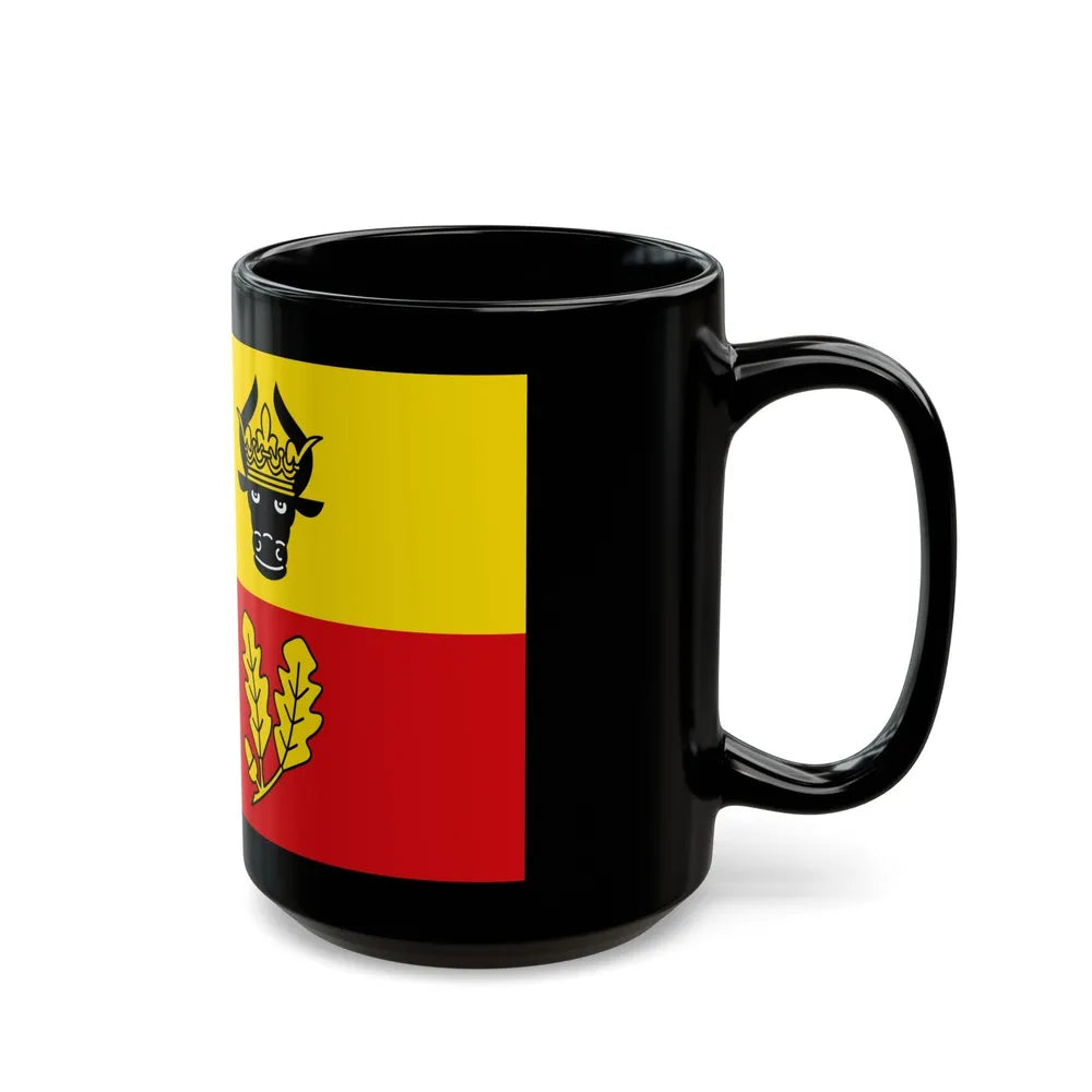 Flag of Ludwigslust Parchim Germany - Black Coffee Mug-Go Mug Yourself