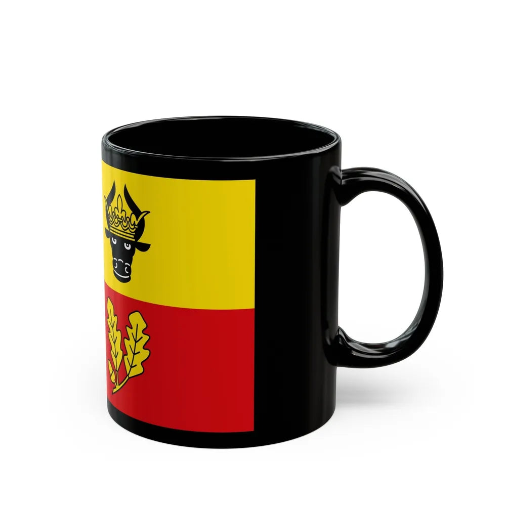 Flag of Ludwigslust Parchim Germany - Black Coffee Mug-Go Mug Yourself