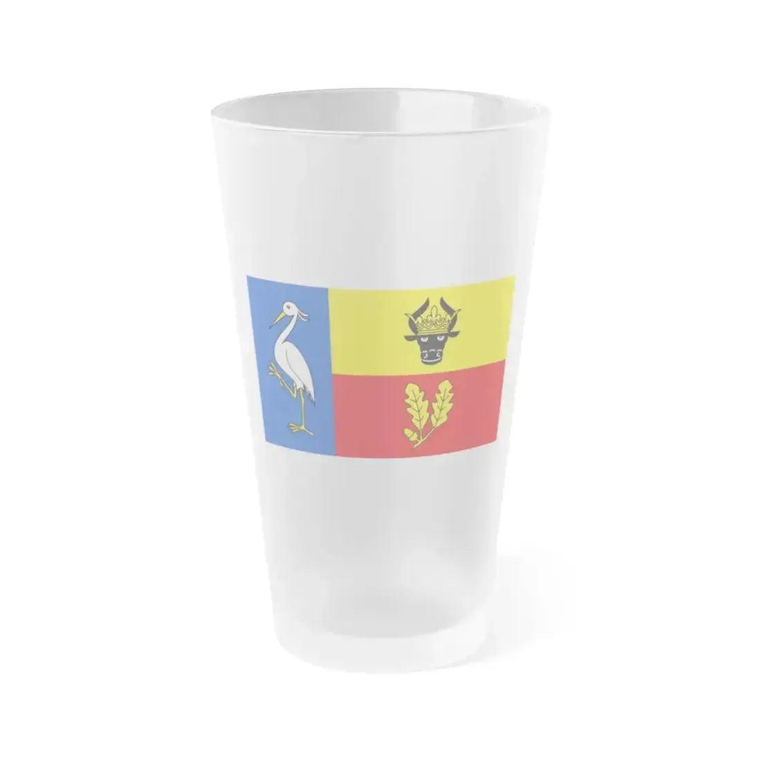 Flag of Ludwigslust Parchim Germany - Frosted Pint Glass 16oz 16oz Frosted - Go Mug Yourself